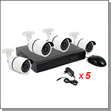 Проводной комплект уличного видеонаблюдения - 4 FullHD камеры