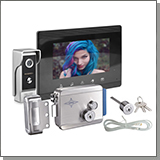 Комплект: цветной видеодомофон EP-7200 и электромеханический замок Anxing Lock – AX091